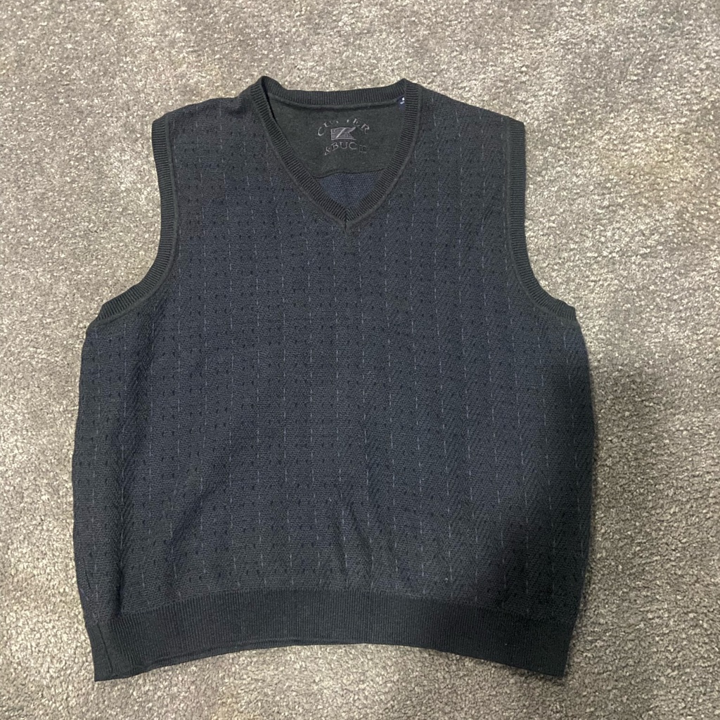 Menâs Cutter & Buck Sweater Vest Size Xl Color Blueish/ Grey Euc!